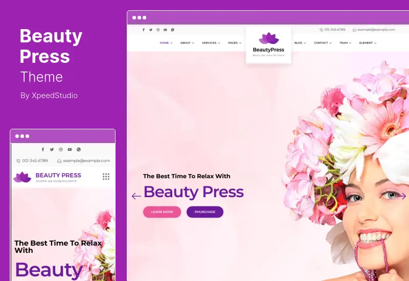 Beauty Press Theme - Beauty Salon Spa WordPress Theme