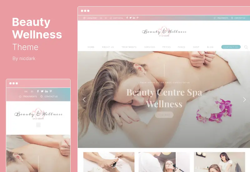 Beauty Wellness Theme - Beauty Wellness Spa & Beauty Massage Salon WordPress Theme