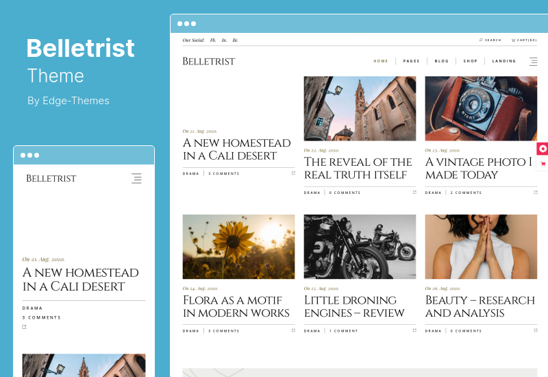 Belletrist Theme - Blog WordPress Theme for Writers
