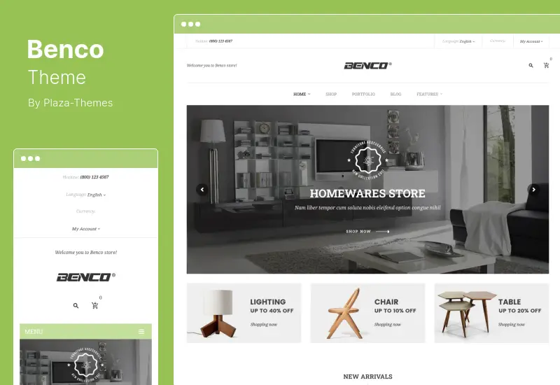 Benco Theme - Responsive Furniture WooCommerce WordPress Theme