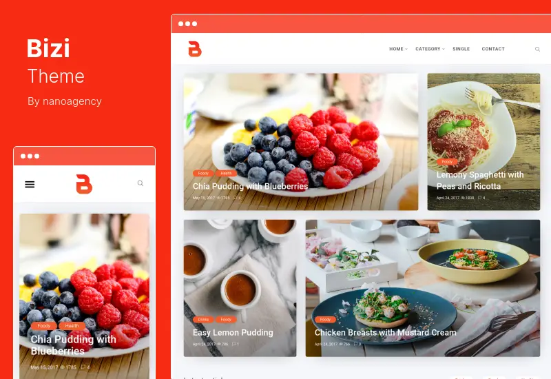 Bizi Theme - A WordPress Theme for Food Bloggers