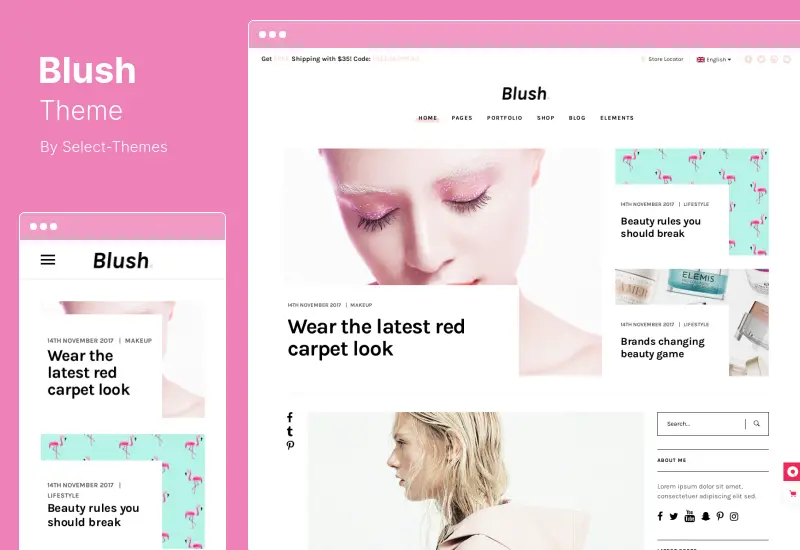 Blush Theme - A Trendy Beauty Lifestyle WordPress Theme