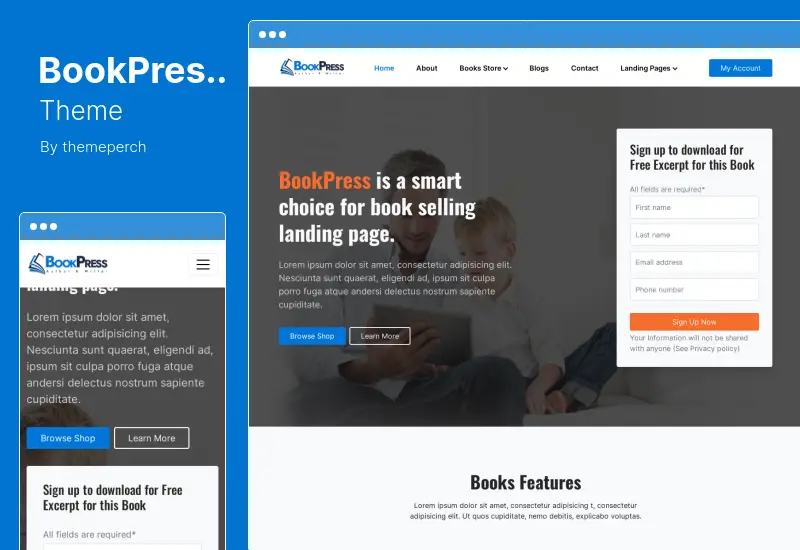 BookPress Theme - Single Author and Landing WordPress Theme