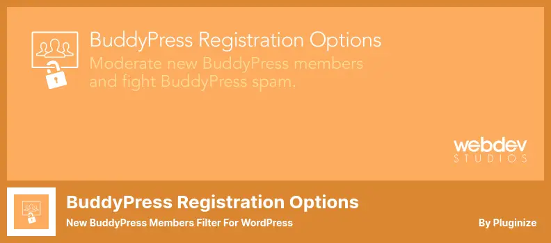 BuddyPress Registration Options Plugin - New BuddyPress Members Filter For WordPress