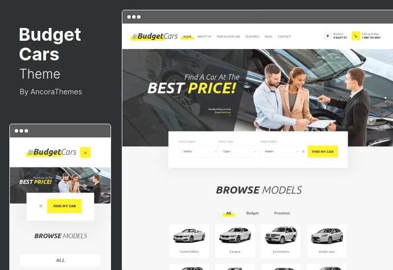 Budget Cars Theme - Used Car Dealer & Rental WordPress Theme