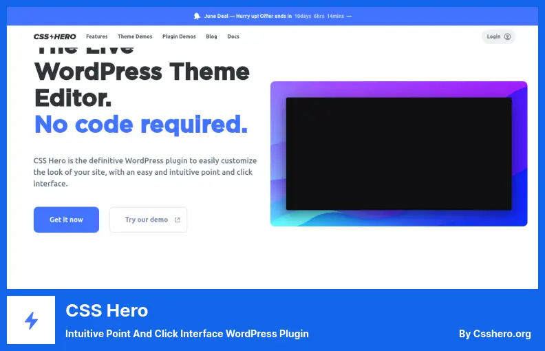 CSS Hero Plugin - Intuitive Point and Click Interface WordPress Plugin