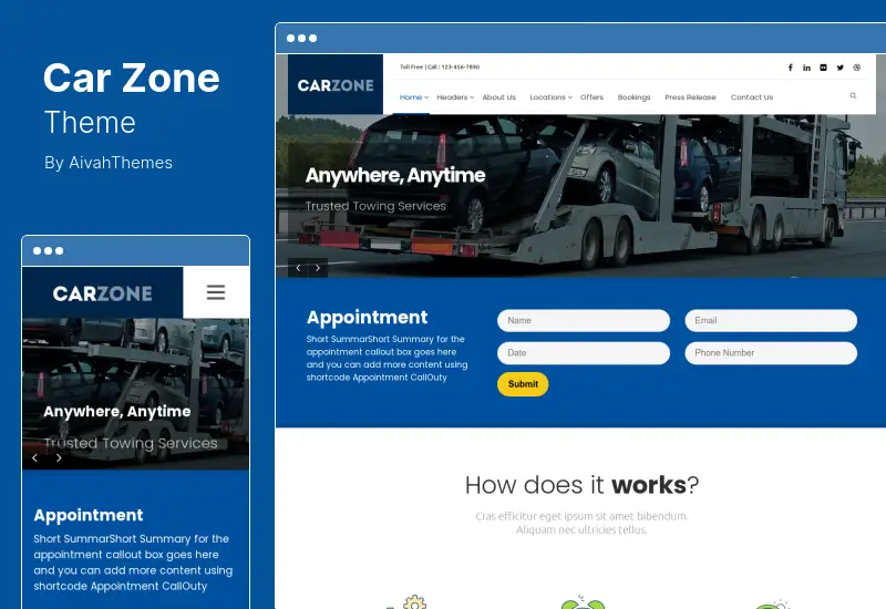 Car Zone Theme - Towing & Repair WordPress Theme