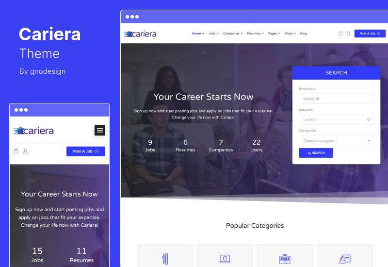 Cariera Theme - Job Board WordPress Theme