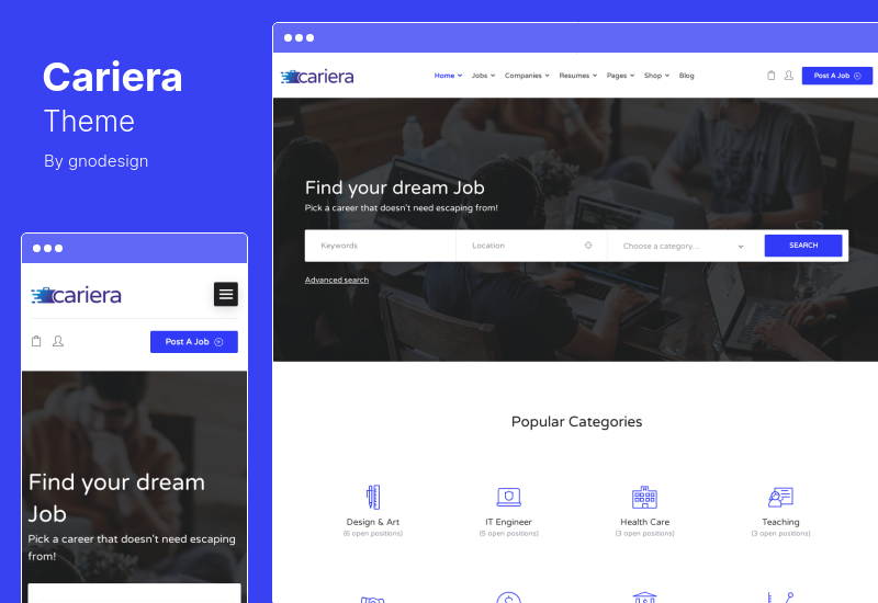 Cariera Theme - Job Board WordPress Theme