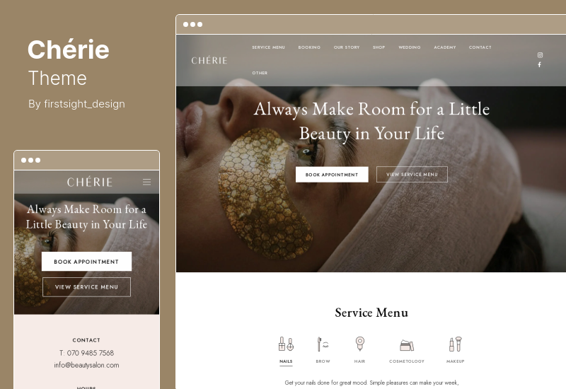 Chérie Theme - Beauty Salon and Spa WordPress Theme