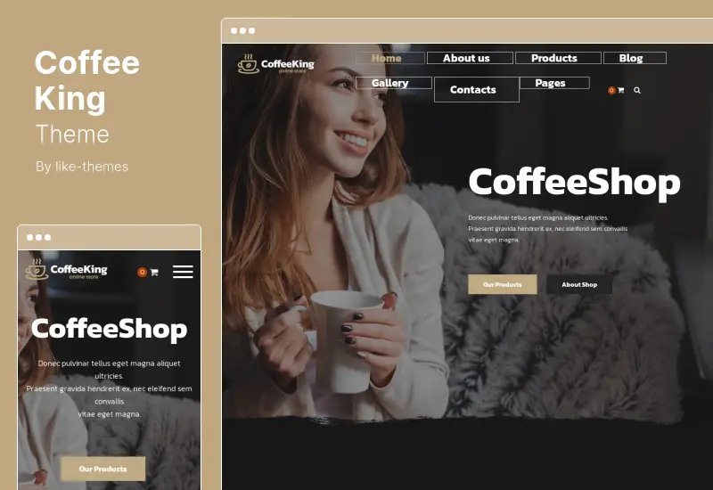 CoffeeKing Theme - Coffee Shop & Drinks Online Store WordPress Theme