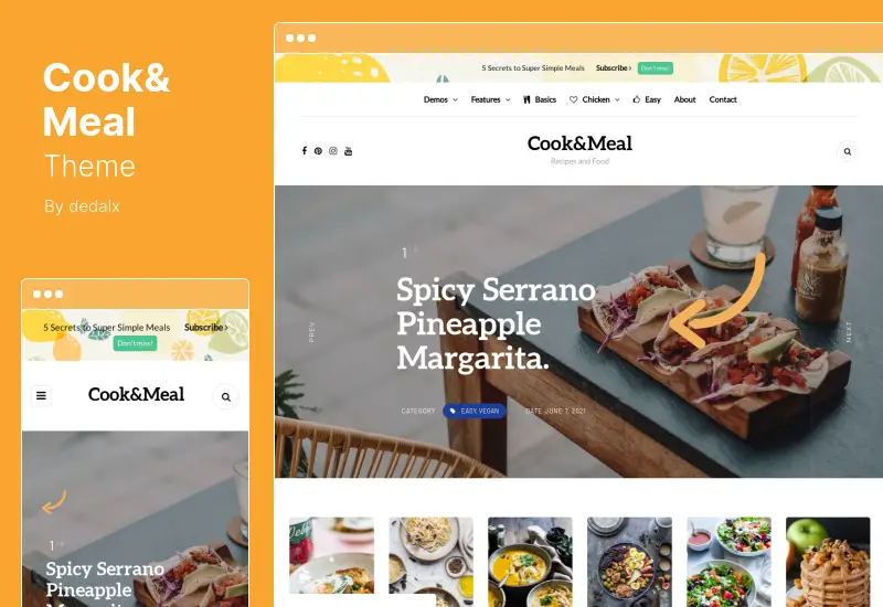 Cook&Meal Theme - Food Blog & Recipe WordPress Theme