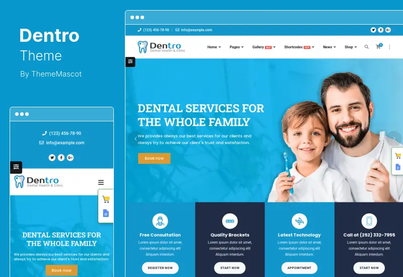 Dentro Theme - Dental Medical WordPress Theme