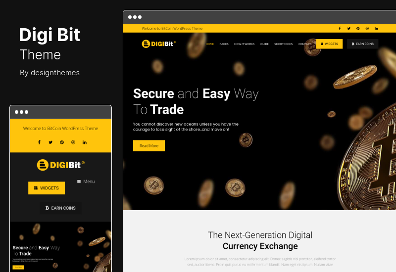 DigiBit Theme - Bitcoin Trading WordPress Theme