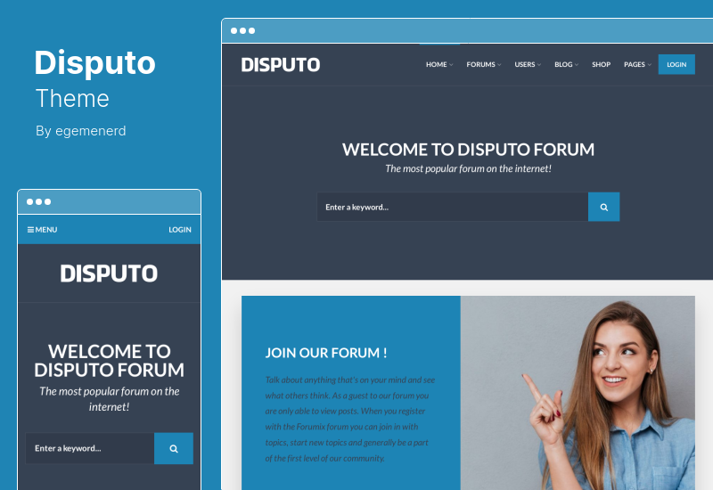 Disputo Theme - bbPress Forum WordPress Theme