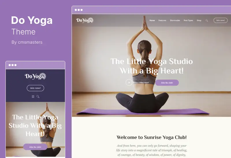 Do Yoga Theme -  Fitness Studio & Pilates Club WordPress Theme