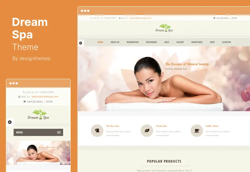 Dream Spa Theme - Clean Beauty Spa & Salon WordPress Theme
