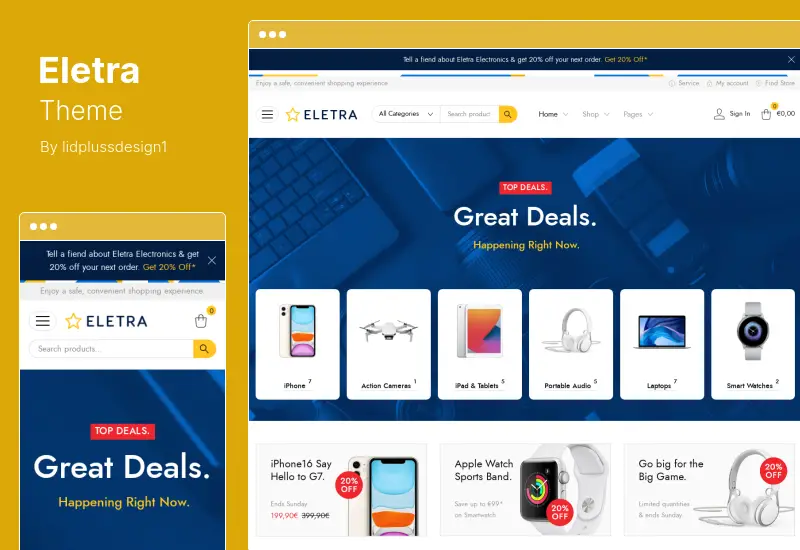 Eletra Theme - Marketplace Electronics Store WordPress Theme