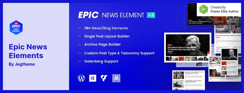Epic News Elements Plugin - News / Blog Addons for Elementor & WPBakery