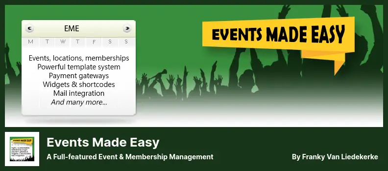 Events Made Easy Plugin - A Full-featured Event & Membership Management