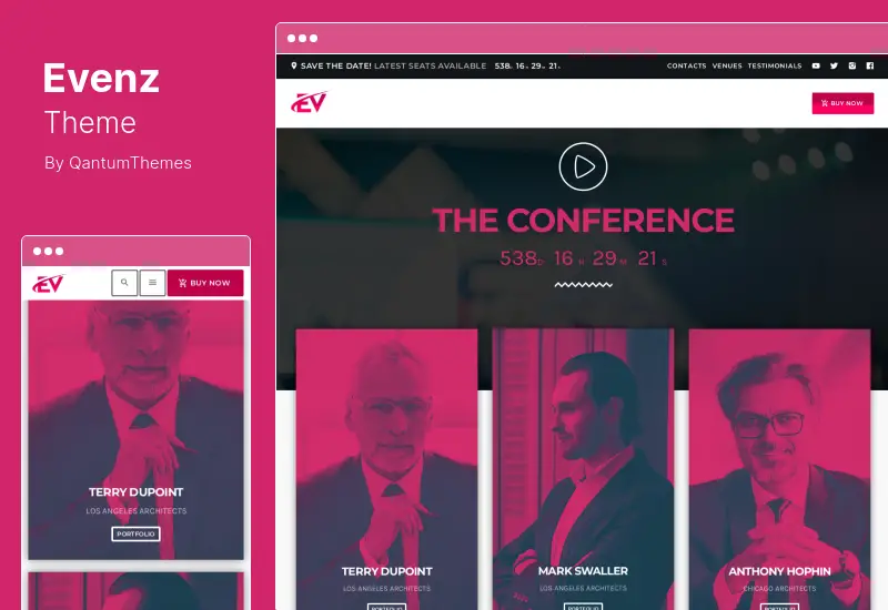 Evenz Theme - Conference and Event WordPress Theme