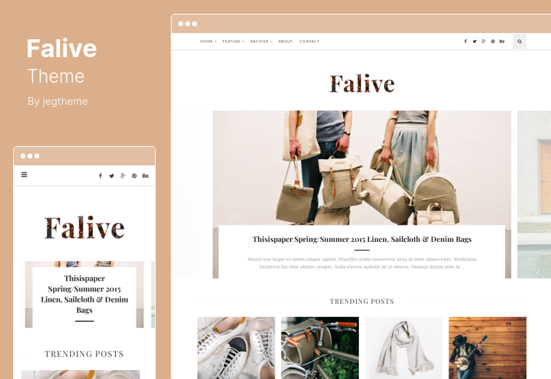 Falive Theme - Beautiful Creative & Fashion Blog WordPress Theme