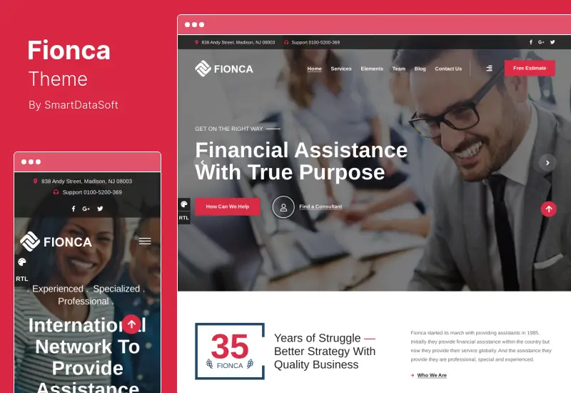 Fionca Theme - Business & Finance WordPress Theme