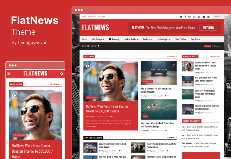 FlatNews Theme - Responsive Magazine WordPress Theme