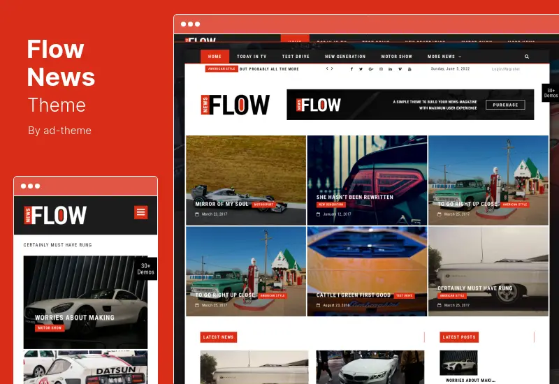 Flow News Theme - Magazine Blog WordPress Theme