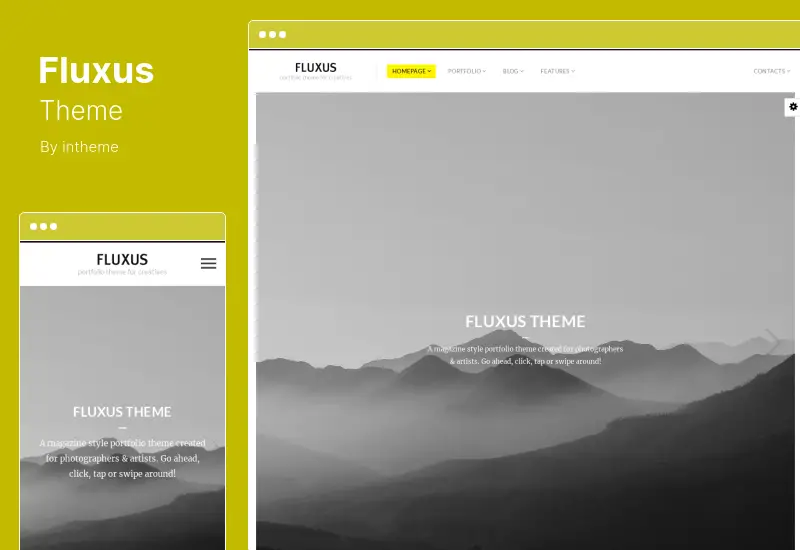 Fluxus Theme - Photographers Portfolio WordPress Theme
