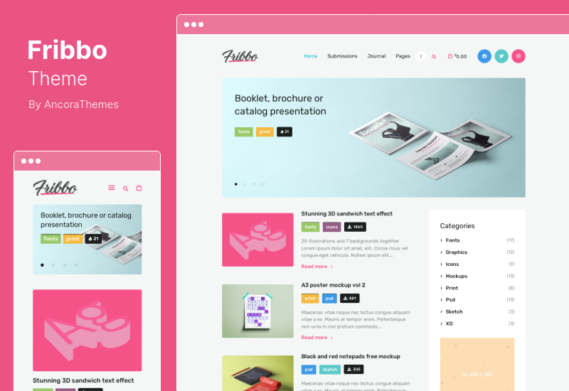 Fribbo Theme - Freebies Blog WordPress Theme