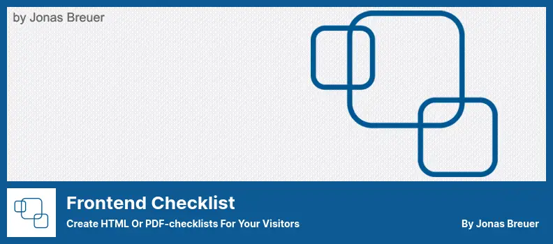 Frontend Checklist Plugin - Create HTML or PDF-checklists for Your Visitors