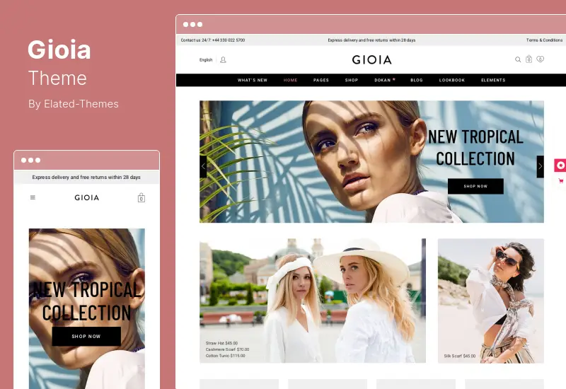Gioia Theme - Modern Fashion Shop WordPress Theme