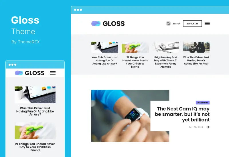 Gloss Theme - Viral News Magazine WordPress Blog Theme