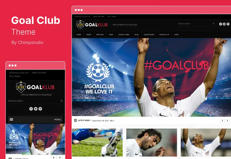 Goal Club Theme - Sports & Events WordPress Theme