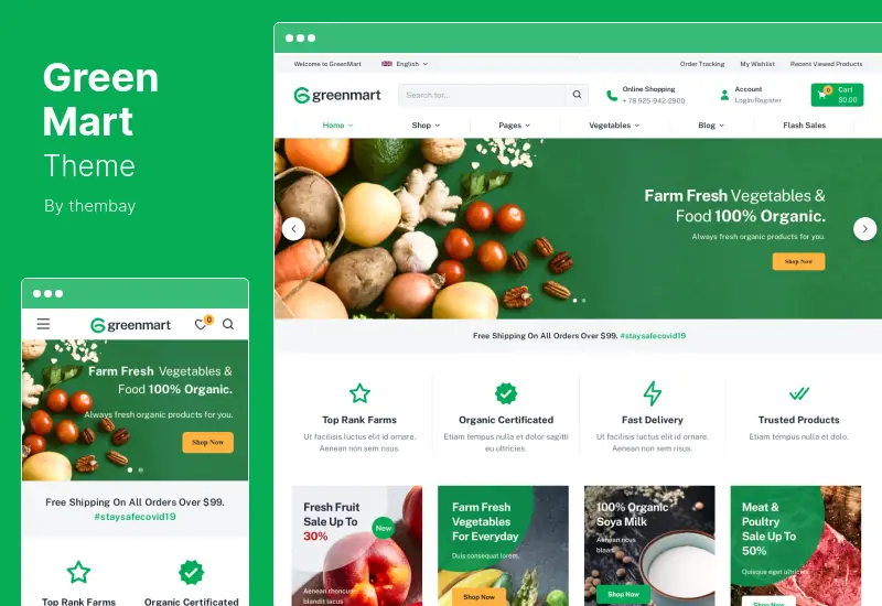 GreenMart Theme - Organic & Food WooCommerce WordPress Theme