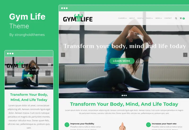 GymLife Theme - Gym, Yoga & Fitness WordPress Theme