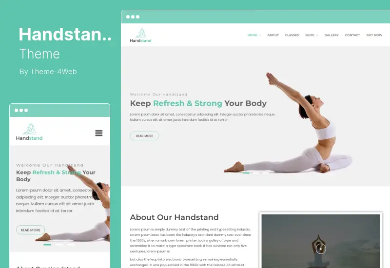 Handstand Theme - Yoga WordPress Theme