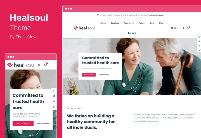 Healsoul Theme - Medical Care, Home Healthcare Service WordPress Theme