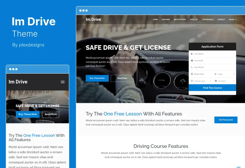 ImDrive Theme - Driving School WordPress Theme