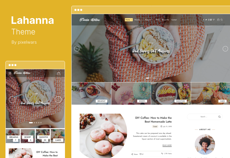 Lahanna Theme - Food Blog WordPress Theme