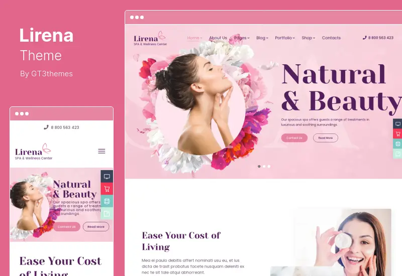 Lirena Theme - Beauty and Spa Salon WordPress Theme
