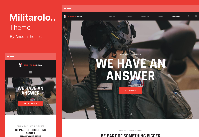 Militarology Theme - Military Service & Army Veterans Army WordPress Theme