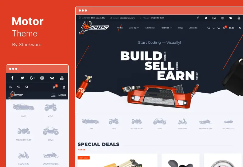 Motor Theme - Cars, Parts, Service, Equipments and Accessories WooCommerce Store Theme