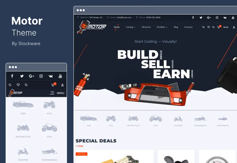Motor Theme -  Cars, Parts, Service, Equipments and Accessories WooCommerce Store Theme