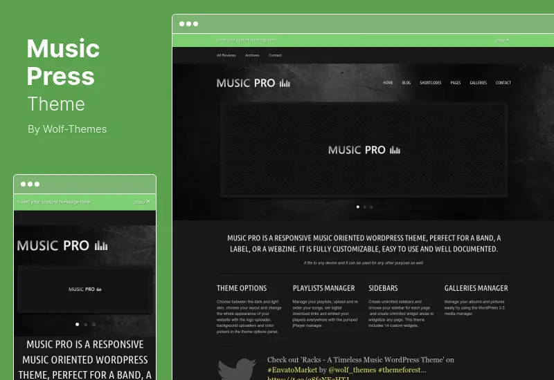 MusicPress Theme - A Timeless Audio WordPress Theme