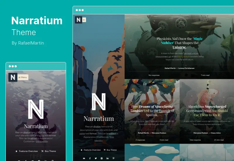 Narratium Theme - Simplicity for Authors WordPress Theme