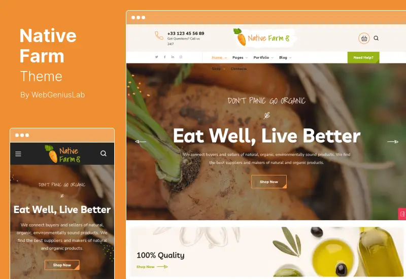 NativeFarm Theme - Organic & Healthy Food WordPress Theme