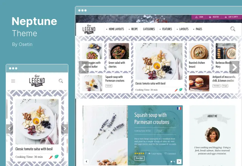 Neptune Theme - WordPress Theme for Food Recipe Bloggers & Chefs