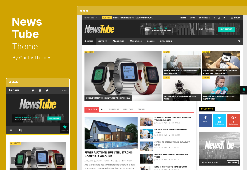 NewsTube Theme - Magazine Blog & Video WordPress Theme